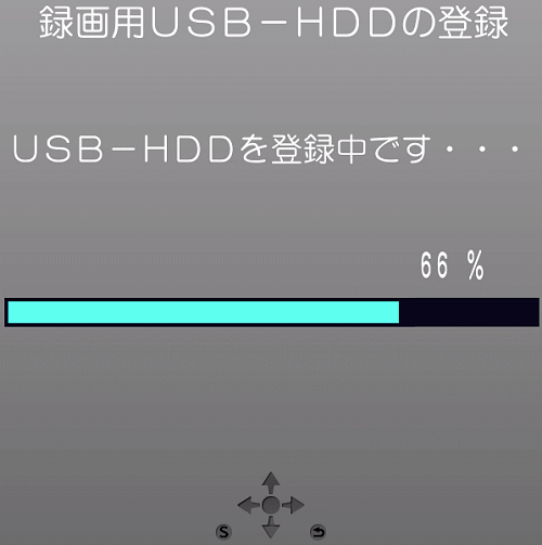 USB-HDDを登録中